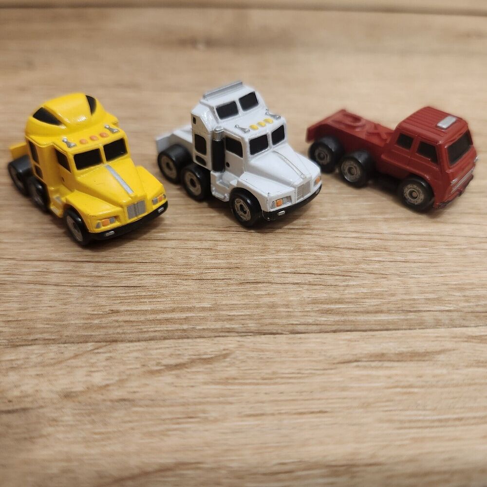 Galoob Vintage Micro Machines Semi Truck Cab Lot of 3 Kenworth No Trailers